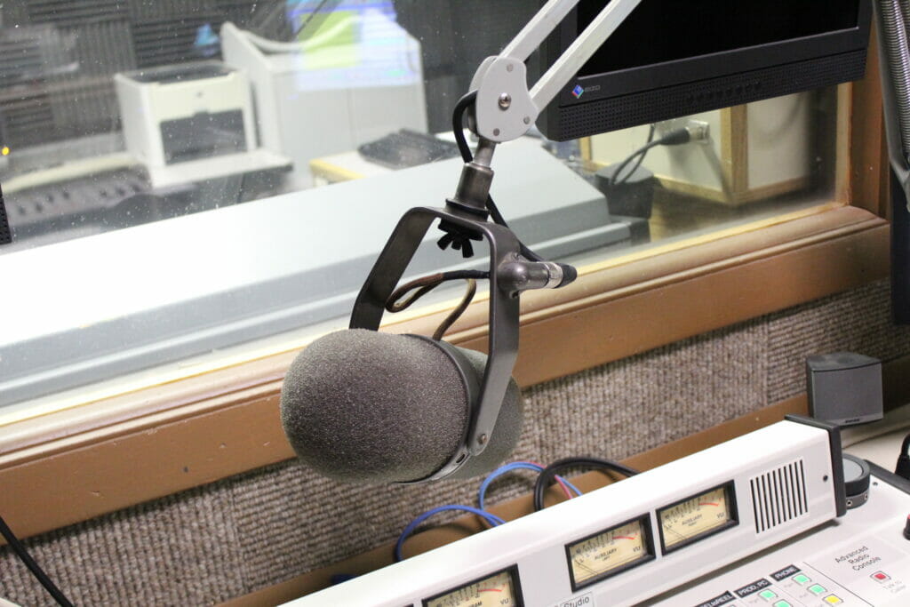 Microphone at the radio station