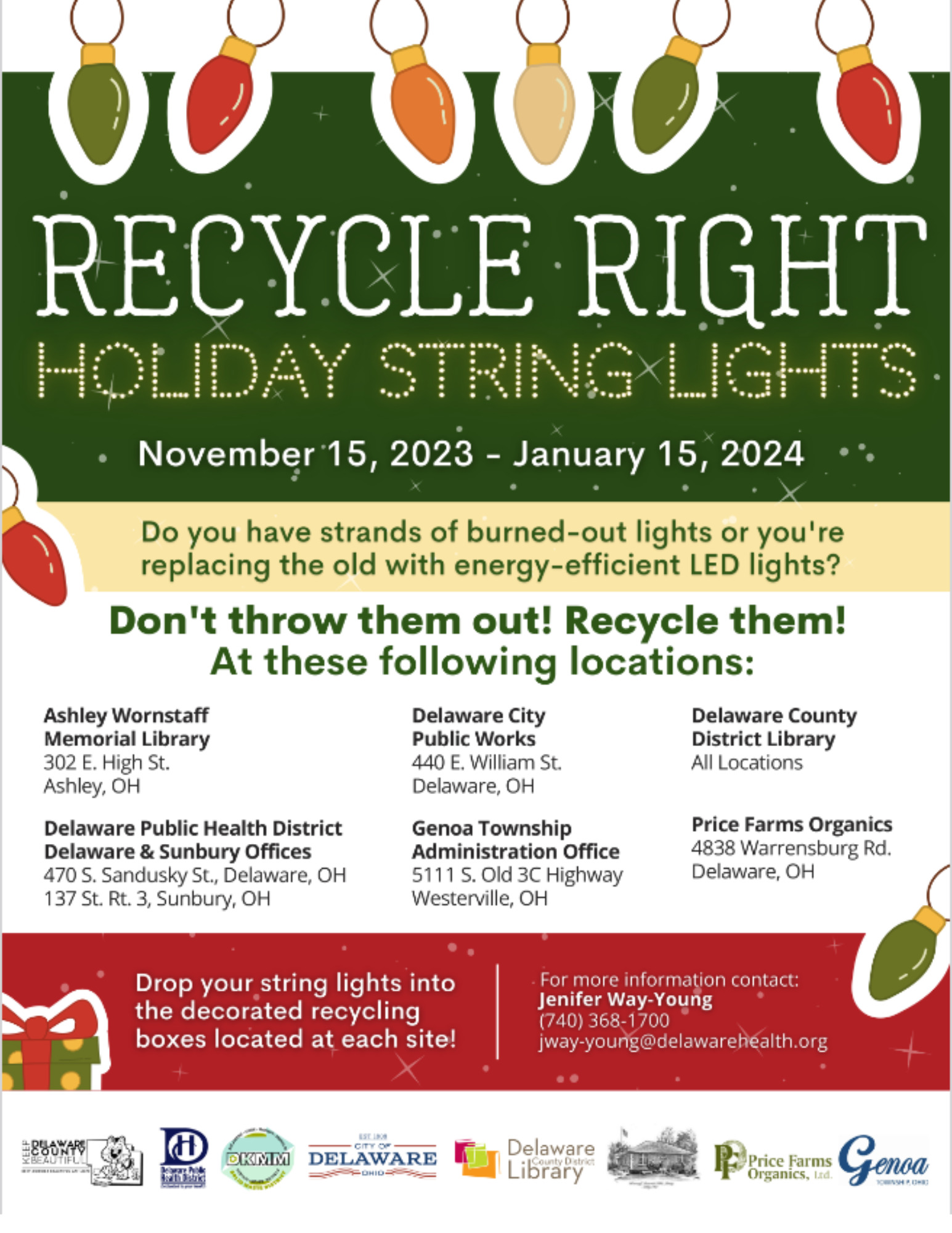 Recycle Your Holiday String Lights! Delaware County District Library