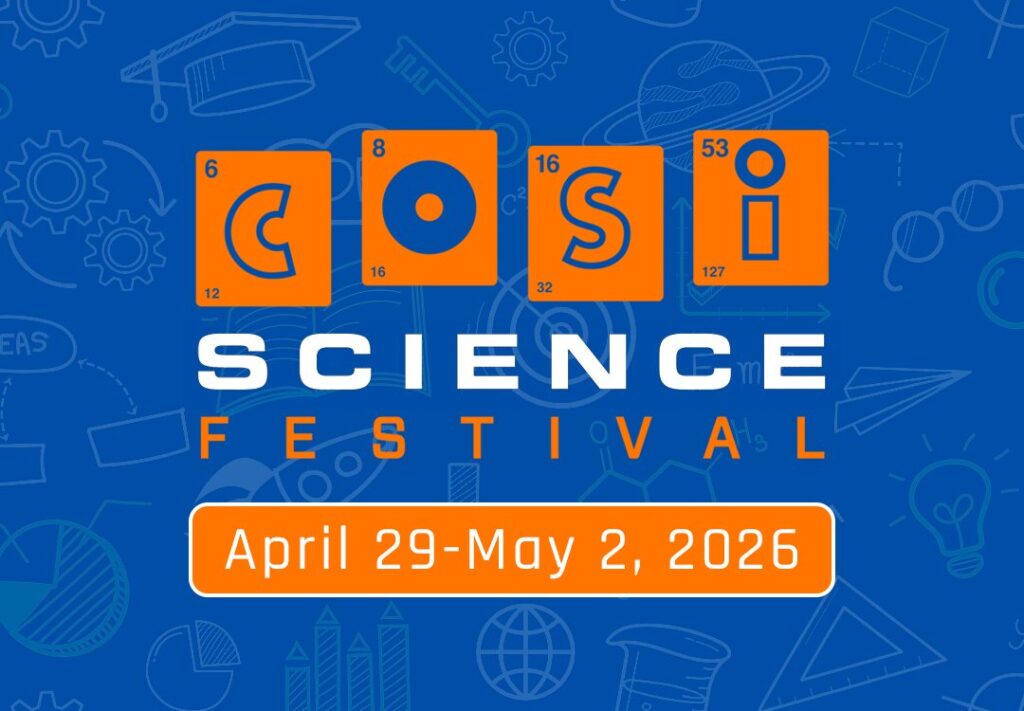 COSI Science Festival text logo with the date April 29-May 2, 2026