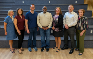 DCDL Board of Trustees: Pictured (from left) are Vice President Lori Kipfer, Secretary Connie Skinner, Ryan Shondell, President Reginald Ike, Lisa Kraft, Aaron Kenter, Stacey Neff